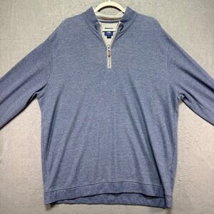 Johnnie O Heathered Blue 1/4‎ Zip Pullover Sweatshirt Men's XXL